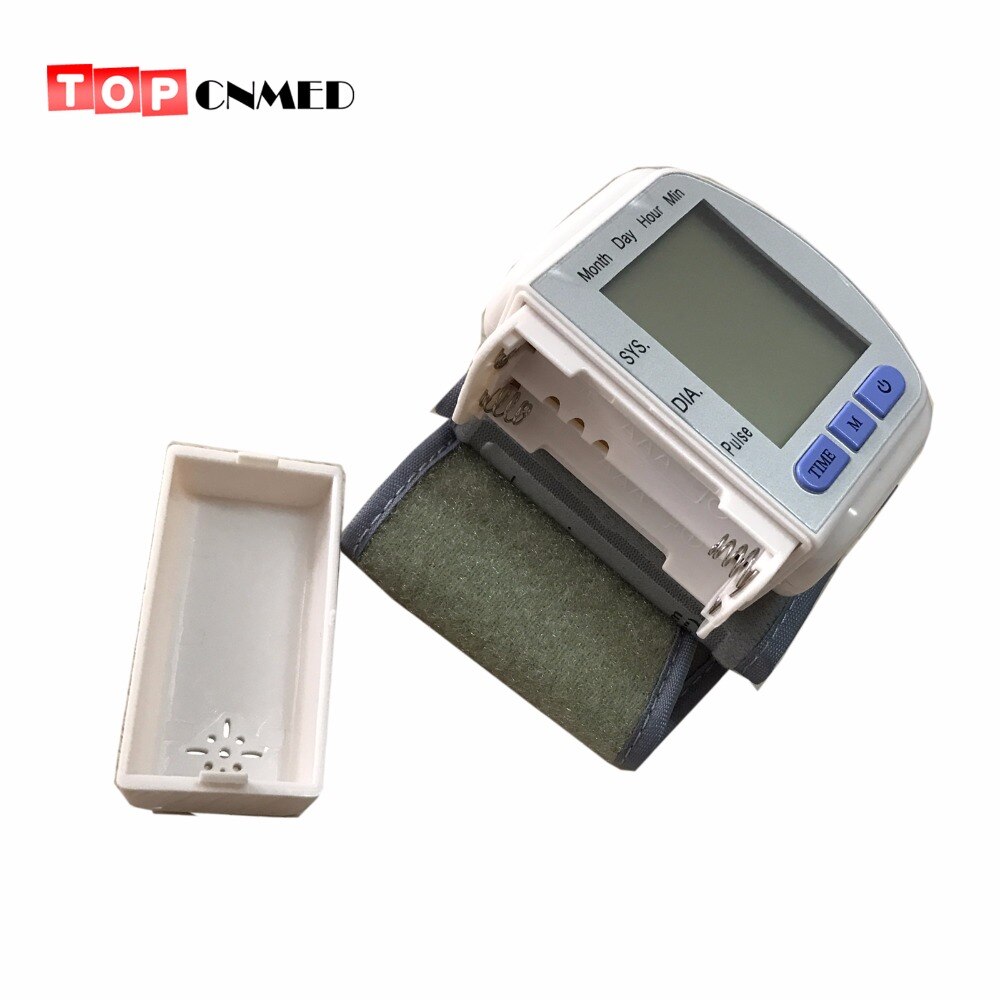 + Opbergdoos 90 Herinneringen Digitale Pols Volledig Automatische Bloeddrukmeter Pulse Monitor Lcd Display Bloeddrukmeter