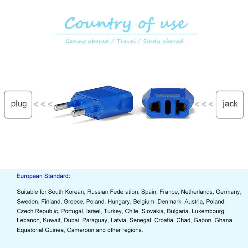oss til eu støpsel omformer støpsel adapter fargerik 4.0mm eu reise adapter plugg elektrisk omformer strømlader stikkontakter