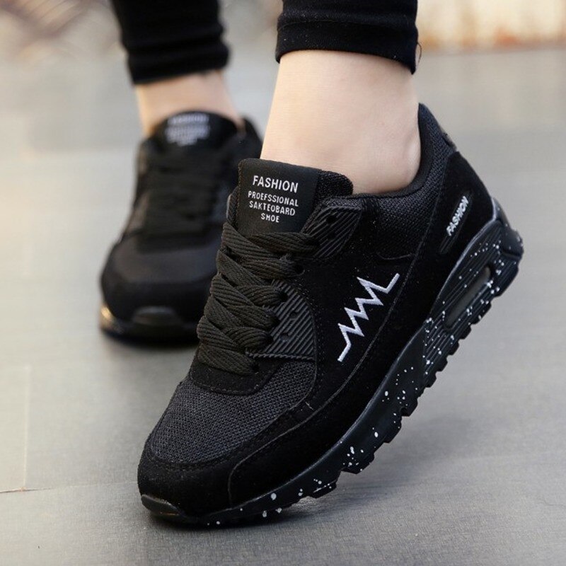 Tenis Feminino 2020 New Arrival kobiety buty do tenisa adidasy mężczyźni oddychająca sznurowane poduszki powietrzne kobiece obuwie sportowe: black / 5