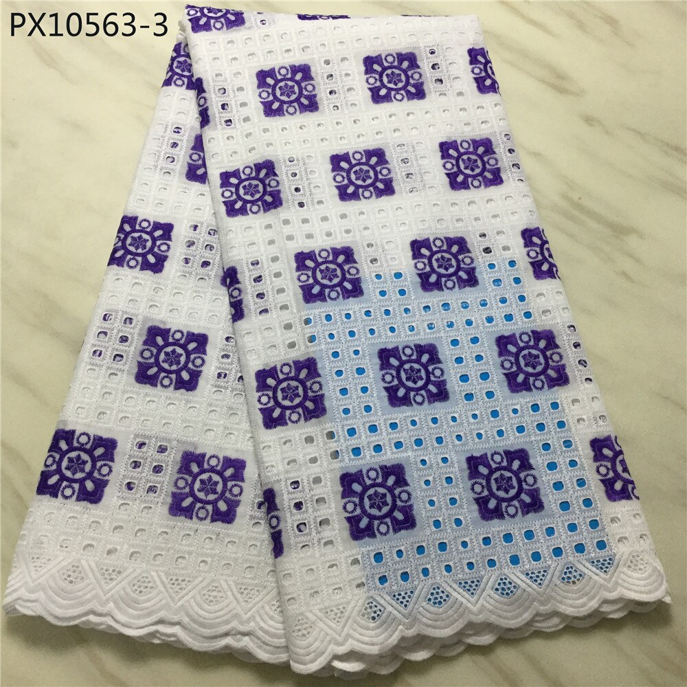 Bon prix le dernier tissu en coton et dentelle sèche suisse pour fête de dame