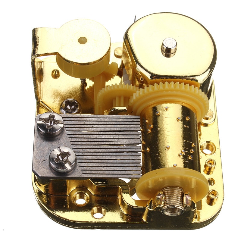 Unique 18 Notes DIY Mechanical Musical Box Golden Movement+Screws +Castle In The Sky Key Great