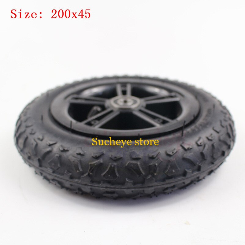 200X40 Wheels 8 Inch Rubber Tires and Wheel Hub Fits Folding Bicycle Electric Scooter Motorcycle Baby's Car