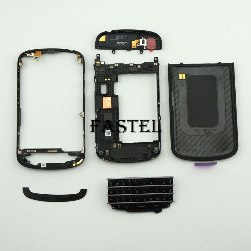 Voor blackberry  q10 originele volledige complete mobiele telefoonbehuizing + frame cover case + russisch frans engels toetsenbord met flex