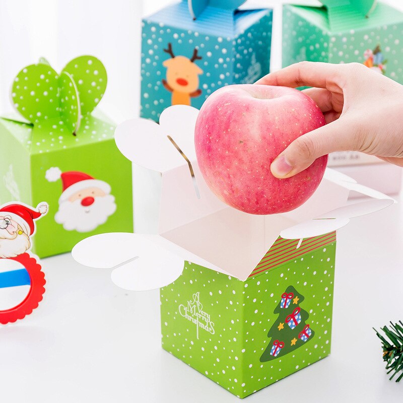 Dl kerstavond appel verpakking doos kerst grote doos veilige fruit doos kinderen snoep