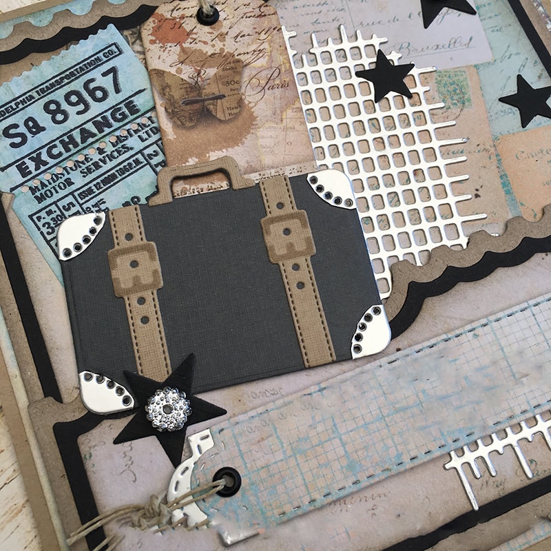 Suitcase Scrapbooking Metal Cutting Dies Travel Craft Dies Cut For Paper Card making Dies and Stamp Embossing