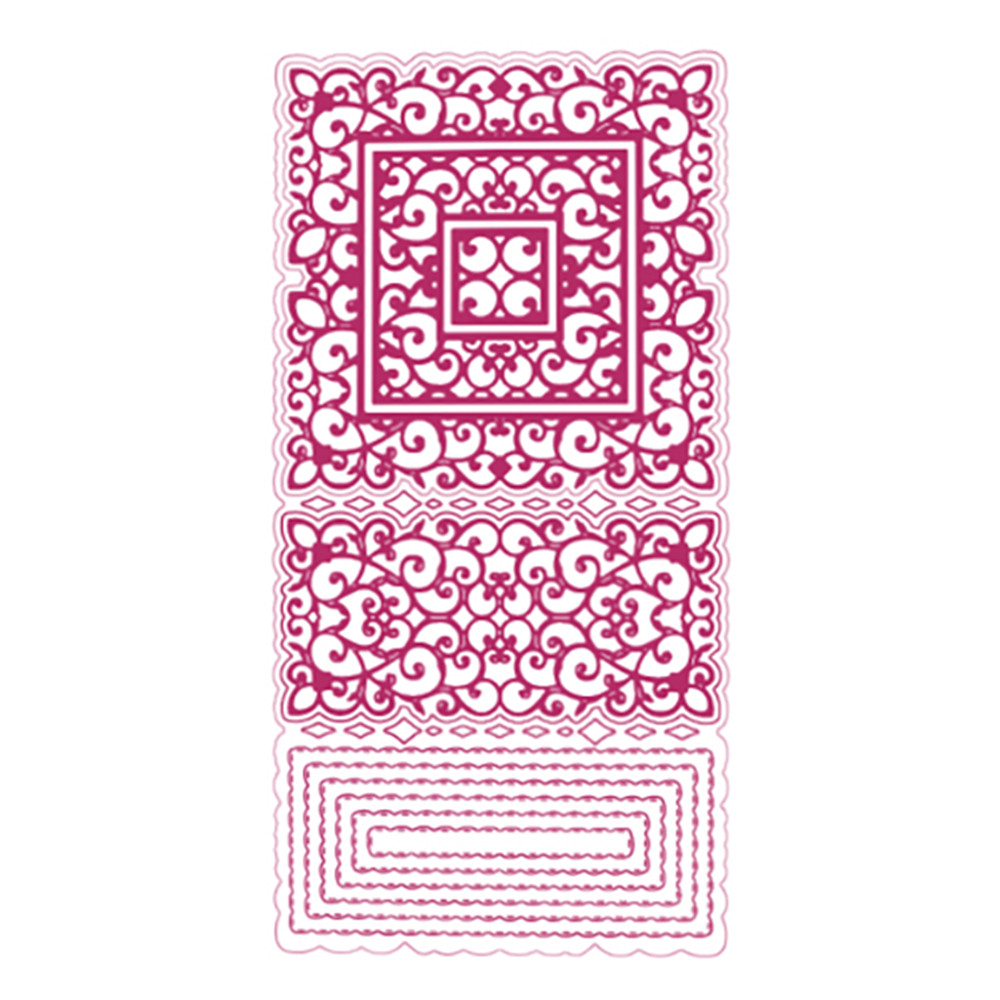 Square Z Fold Card Shape Autumn Metal Craft Cutting Dies For Diy Scrapbooking Paper Diary Decoration Manual Embossing