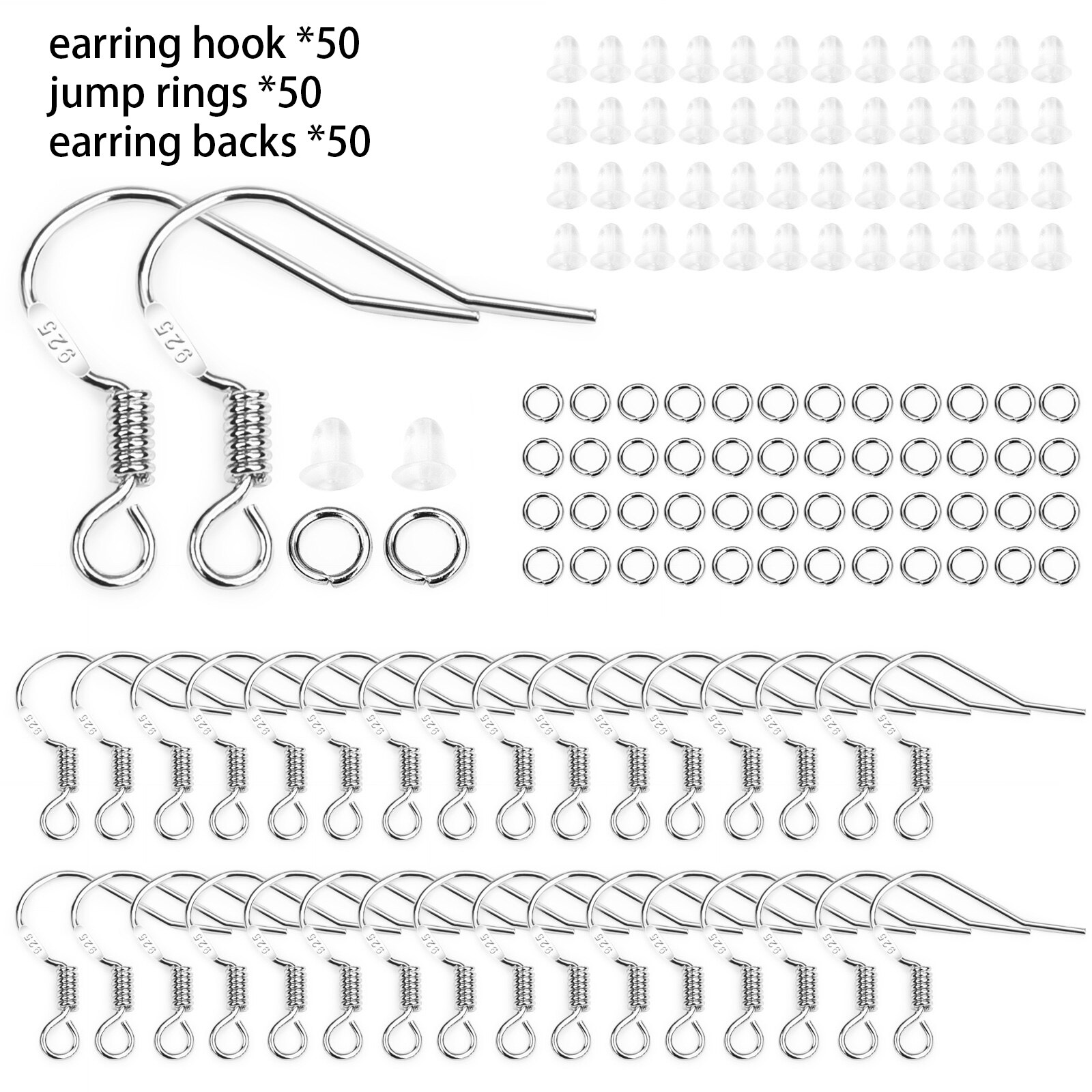 Kolczyk silikonowe formy żywiczne skrzydło motyla ogon ryby muszle epoksydowe formy na naszyjnik DIY brelok tworzenia biżuterii rękodzieło: Silver -150pcs