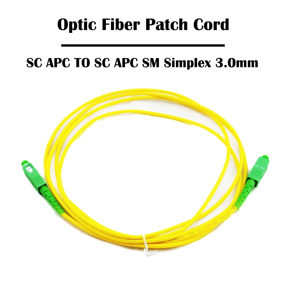 30 Pieces/lot 5.0 Meter SC TO SC Fiber Patch Cord UPC/APC SM 9/125 Single Mode MM Multi Mode Simplex 3.0mm FTTH Jumper Cable: APC SM