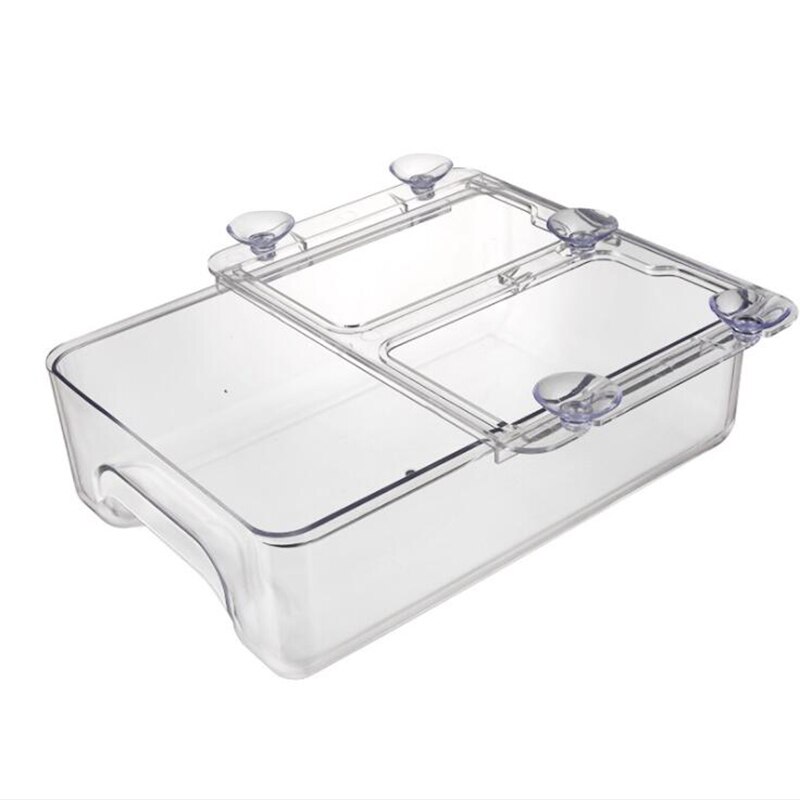 Suction Fridge Organzier Container Food Eggs Storage Rack Movable Hanging Refrigerator Freezer Shelf Pull-out Drawer Rack: transparent