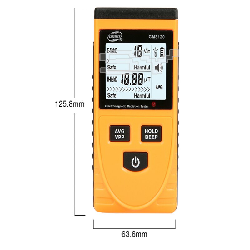 GM3120 electromagnetic field dual measurement mobile phone radiation monitor household radiation detector
