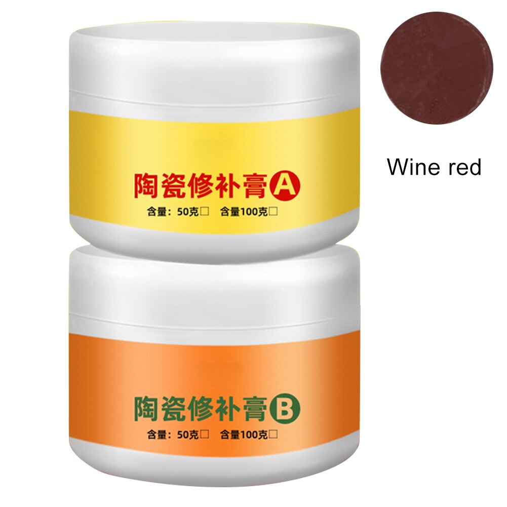 Tile Repair Agent Paste Tub Repair Kit White Tile Shower Repair Kit for Fiberglass Porcelain Ceramic Fix Crack F2: wind red