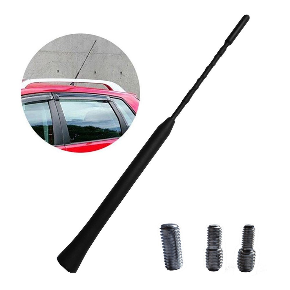 Universal 16 Inch AM/FM Car Aerial Antenna Auto Roof Flexible Spiral Mast Anti-noise Weather Resistant Radio Signal Aerial