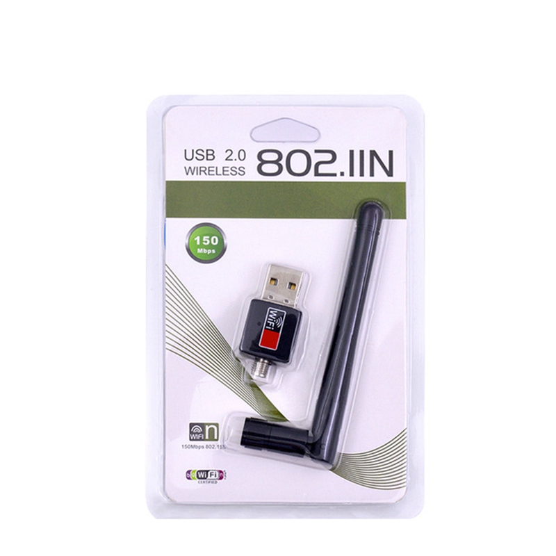High Speed USB Wireless Adapter 150Mbps 2db Antenna Wifi Rceiver Transmitter USB Dongle Wireless 802.11b/n/g for laptop computer