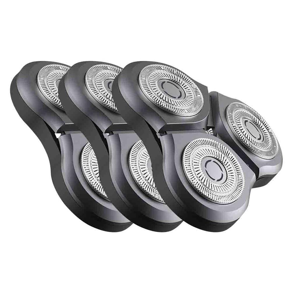 Xiaomi cabeça de barbear elétrica para seco molhado máquina de barbear aparador barba lâmina de barbear substituição para mijia s500 s500c s300: 3 Pcs