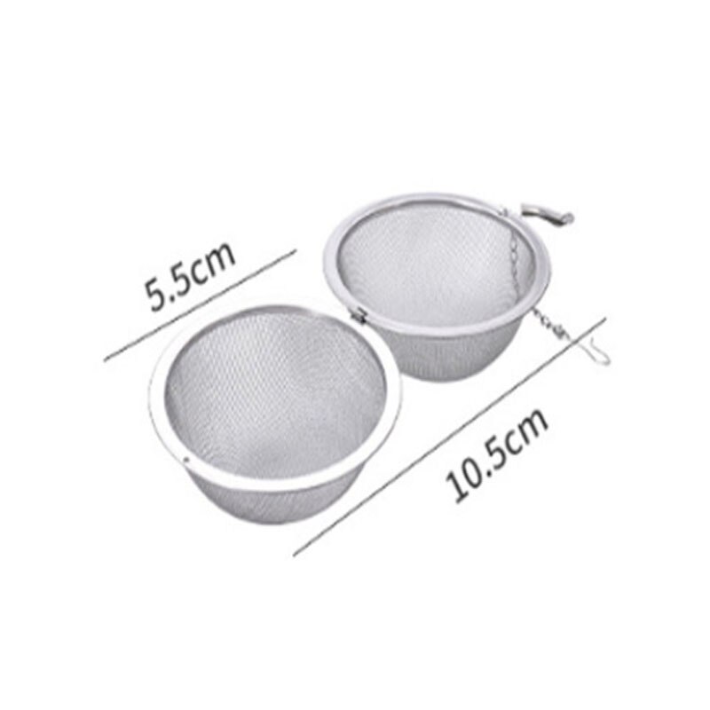 Stainless Steel Tea Ball Tea Set Filter Sphere Lock Spice Tea Ball Filter Seasoning Bag Filter Mesh Kitchen Filter Gadget: 5.5cm
