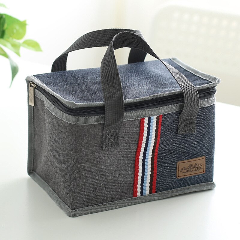 Denim Grote Ijs Koeltassen Geïsoleerde Pack Drinken Voedsel Thermische Leisure Handtas Vrouwen Kid 'S Picknick Pouch Lunchbox accessoires