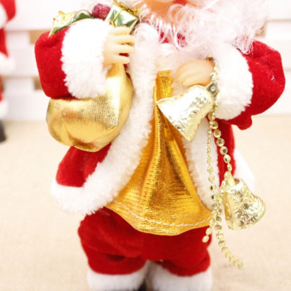 Elektrisk santa claus dukke legetøj julesang legetøj dukke xmas til børn santa legetøj dans musikalsk belysning  g6 s 5