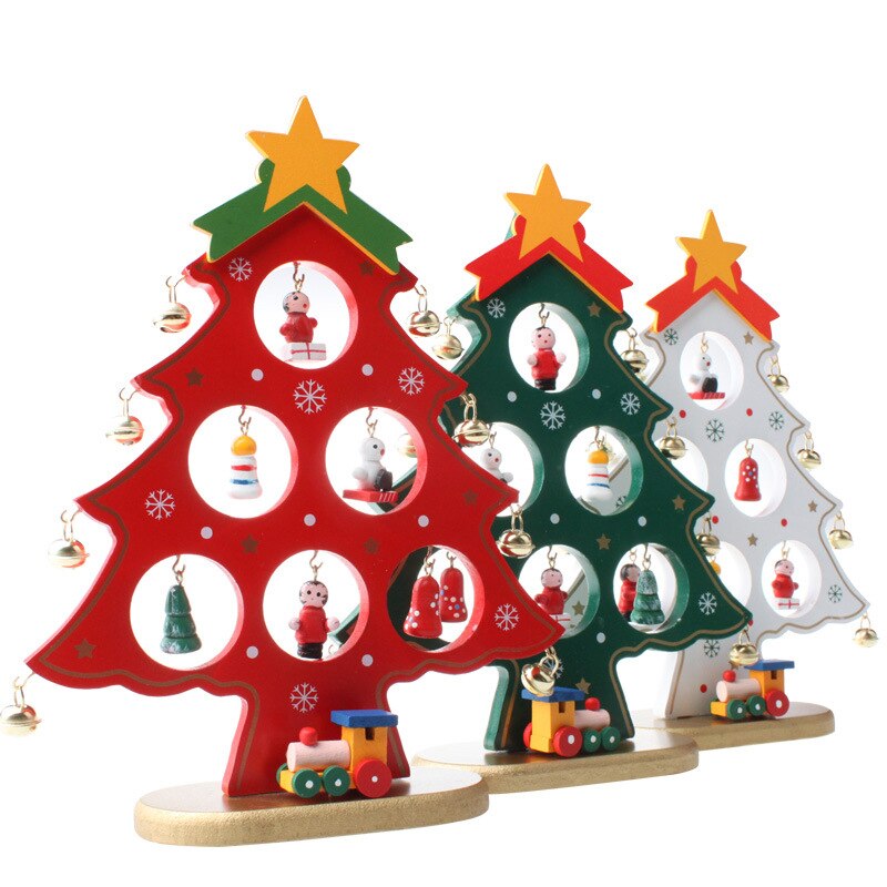 Neue DIY Weihnachten Hängen Ornament für Kinder Startseite Xmas Tisch Dekoration Weihnachten Ornament Holz Spielzeug Weihnachten Baum