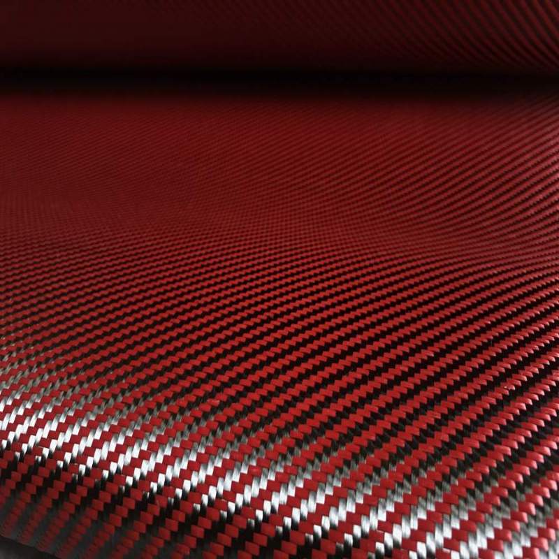Carbon Fiber Doek 32 "/82Cm Breedte 3K 200gsm 240gsm 2X2 Twill Honingraat hybride Carbon Kevlar Stof Door Roll Up]