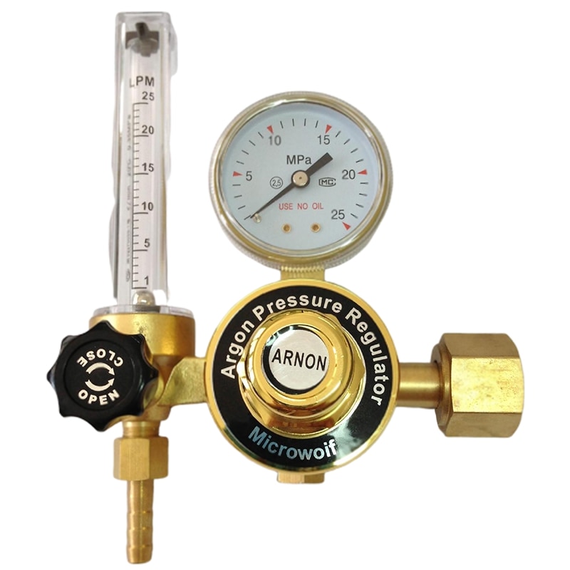Argon Regulator 0-25 Mpa Argon CO2 Helium Nitrogen G5/8 Inlet MIG/ TIG Welding Gas Flowmeter Pressure Flow Regulator