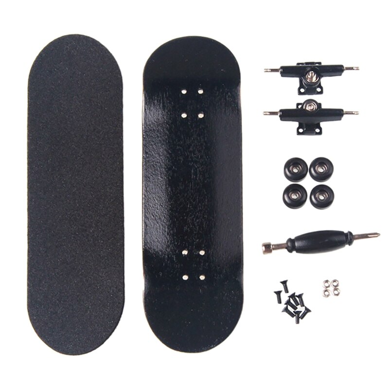 Houten Toets Vinger Skateboard Basic Fingerboars Met Lagers Wiel Foam Tape Set Vinger Skateboards Speelgoed: Default Title