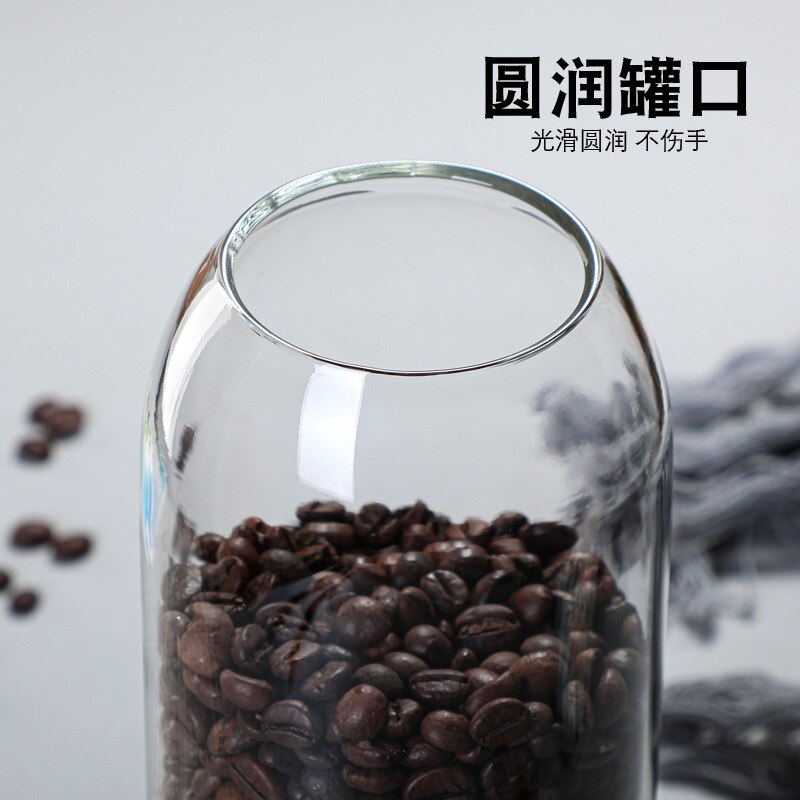 Boll kork glasflaska förvaring burk kaffebönor burkar torkad frukt diverse korn te burk kök glasburkar och lock