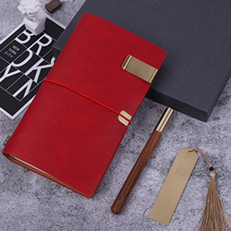 Business Set PU Leather Notebook Bookmark Pen Kit for Office Meeting