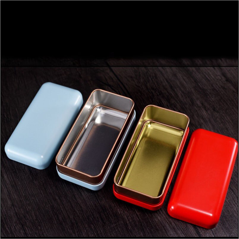 Mini Portable Universal Tea Square Can Storage Tinplate Box Packaging Jar