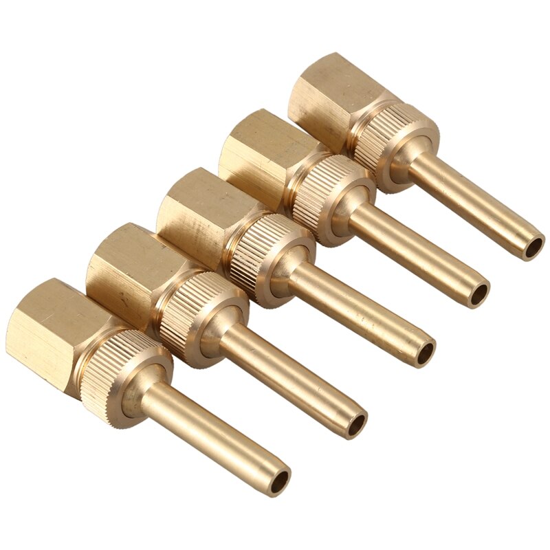 5Pcs 1/2 inch DN15 Brass Fountain Nozzle Adjustable Valve Control Jet Straight Fountain Nozzles Landscape Garden Fountain Garden