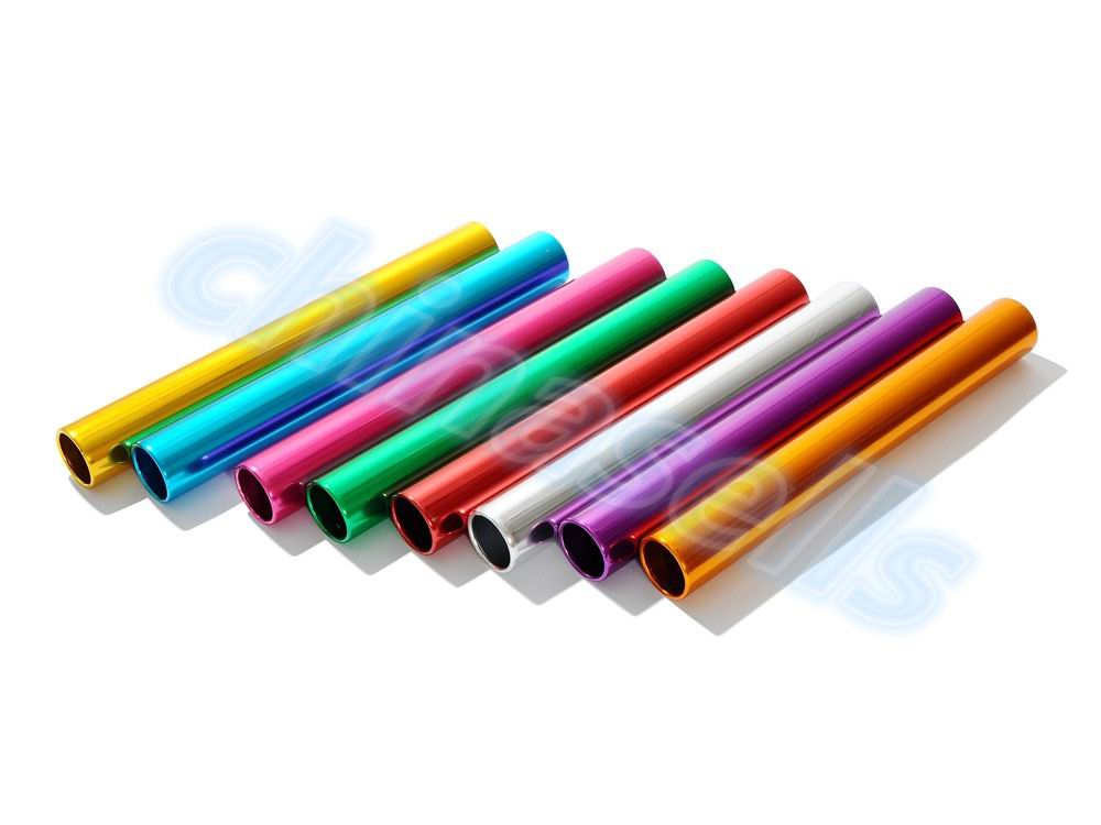 1 bâton de relais d'athlétisme standard pour adulte, 3.8cm aluminium anodisé, pour match d'athlétisme et de course à pied