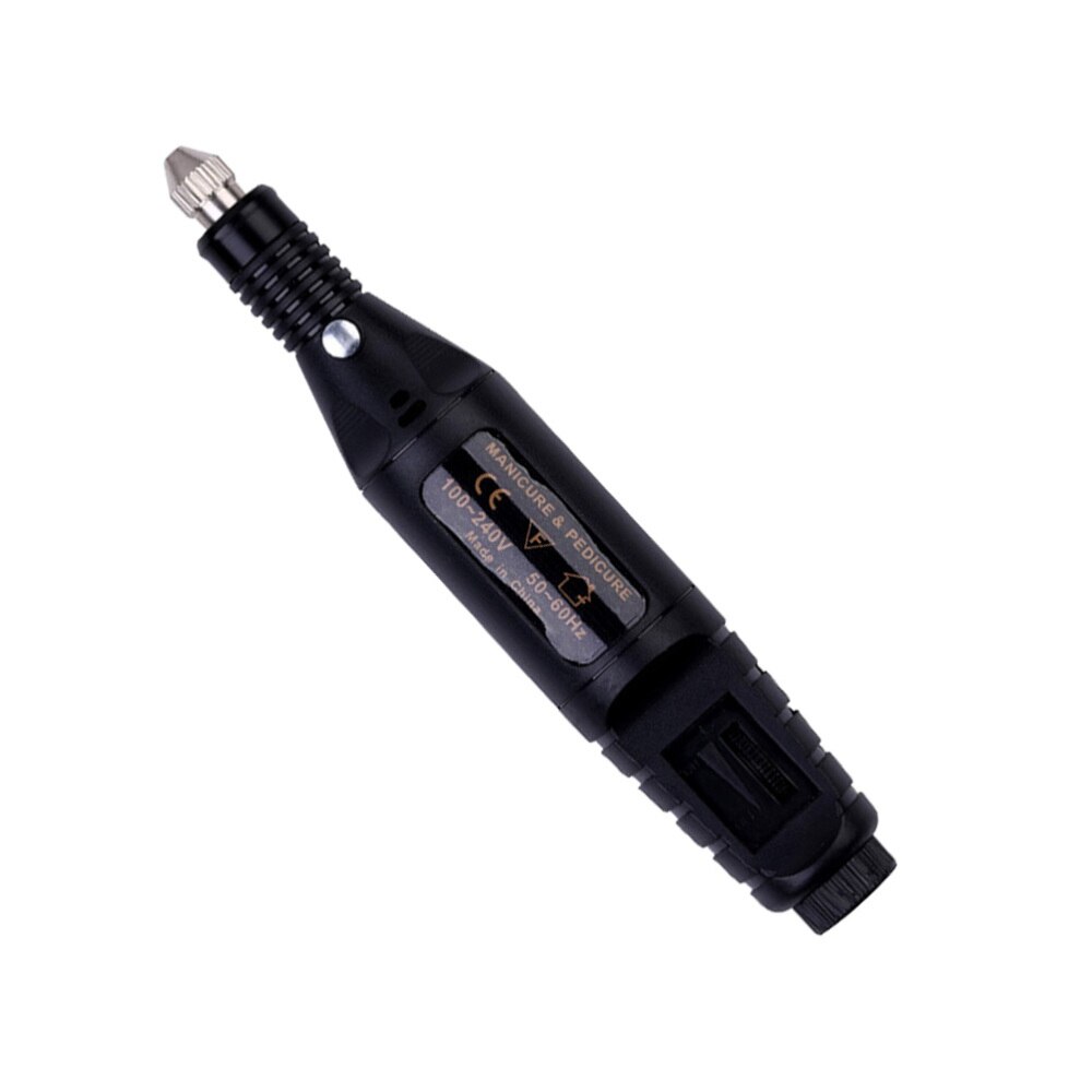 1PC USB Nail Polisher Portable Manicure Polish Pen Multi-function Nail Art Tool for Home Shop (Black)
