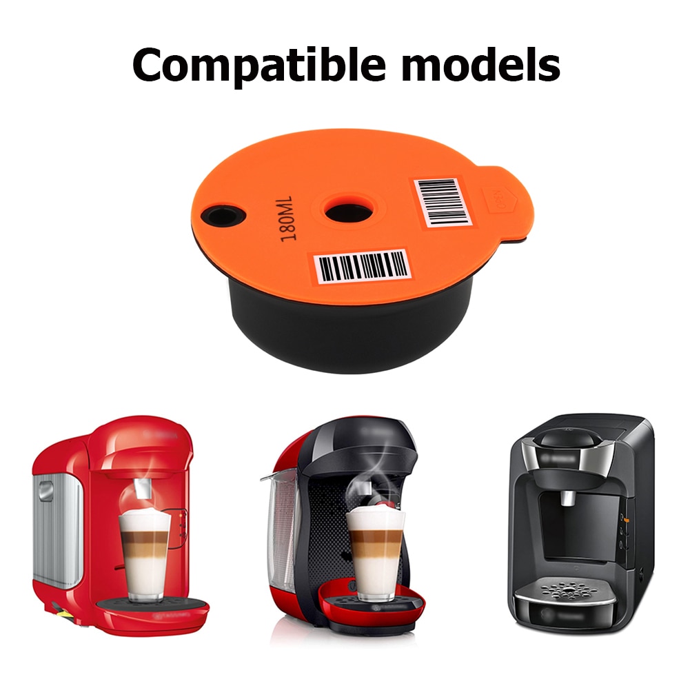 Universele Koffie Capsules Cup Met Lepel Borstel Herbruikbare Hervulbare Koffie Capsule Bijvullen Filter Voor Bosch-S Tassimo Machine