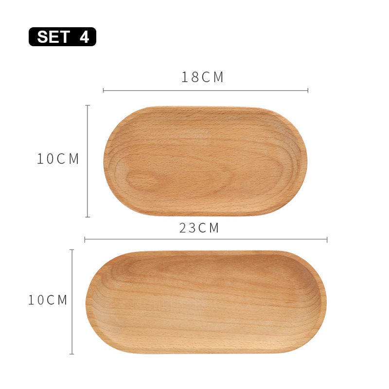 Tableware Dessert Round Tray Walnut Color Japanese Wood Tray Breakfast Bread Tray Tea Saucer Coasters Coffee Coasters: plum