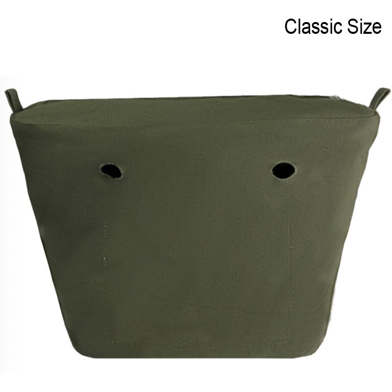 Insertos impermeables sólidos de tamaño clásico para bolsa O Obag, inserto de forro interior, bolsillo, accesorios de bolso: navy green classic