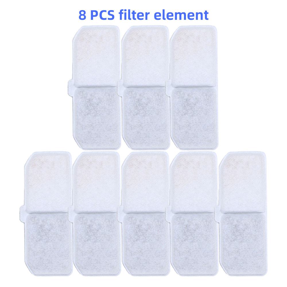 Filtro de carbón activado de repuesto para bebedero de gatos, filtro de cartucho de bebedero Rectangular para perros y mascotas, 5/8/12 Uds.: Negro
