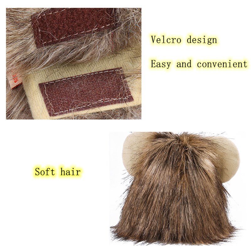 Kot stroik czapka z peruką koty domowe kaptur szczeniak lew kaptur emulacja lwy włosy grzywa uszy z łbem impreza z okazji Halloween kostium świąteczny