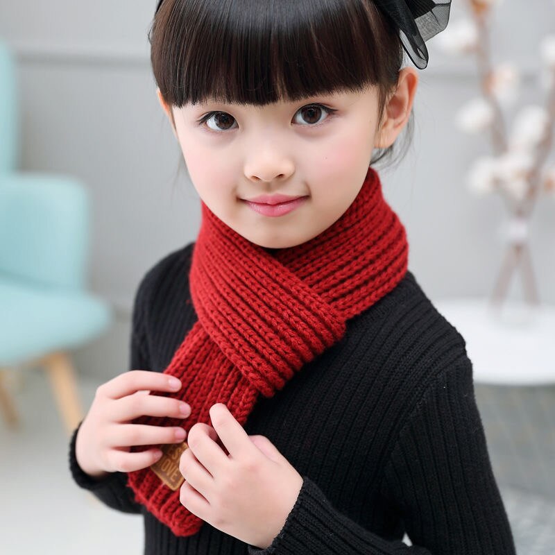 Bufanda de invierno para niños, abrigo de cuello para niño y niña, envoltura de cuello de bebé de lana cálida, cuello de punto para bebé de otoño