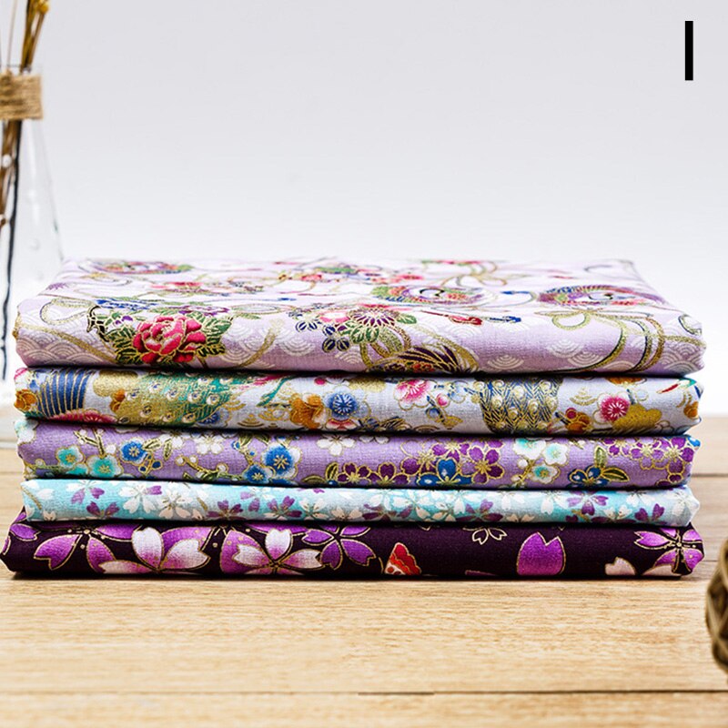 5 pçs estilo japonês tecido de pano algodão retalhos bebê acolchoado roupa costura artesanato diy material bordado acessório: I