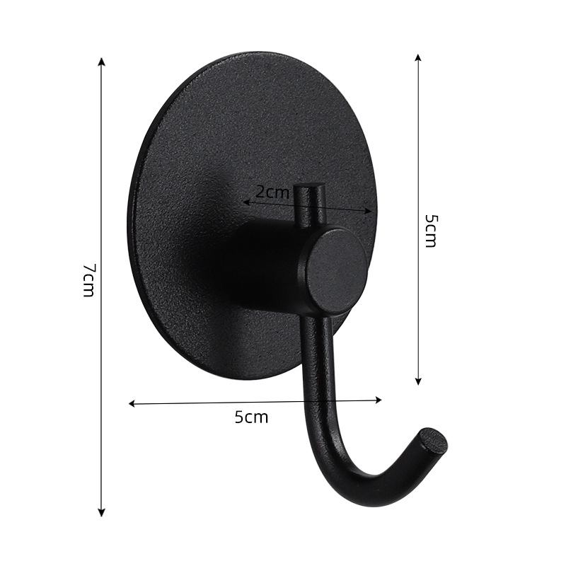 Zelfklevende hangende badkamerhaken Deursleutel Tas Jas Handdoek Robe Hanger Douchehaak Organizer voor badkamer Keukenaccessoires: Oranje