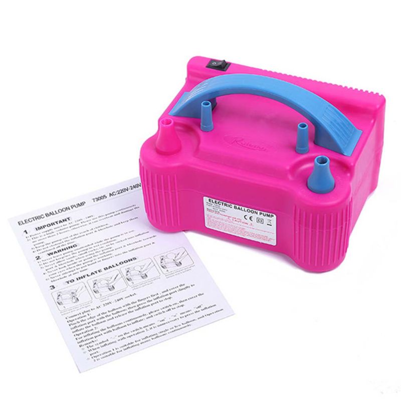 Electric Balloon Pump Dual Nozzle Electric Balloon Inflation Blower for Party