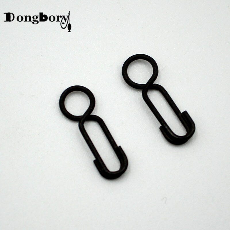 20PCS Carp Fishing Rig Ring Clips Hooklink Clip Klip Round eye hawaii snap helicopter rig set up Fishing Rigs Swivels Tackle