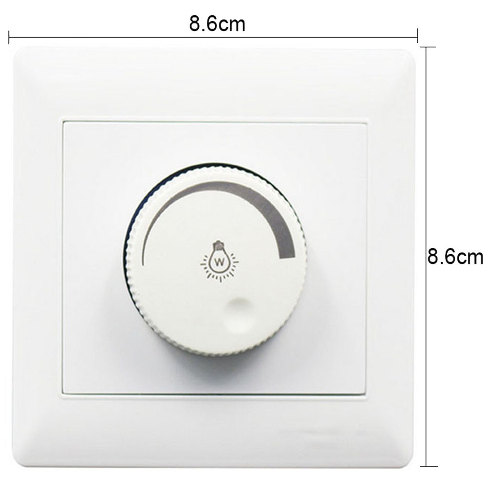 Aroidful AC 220-240V Schakelaars en Dimmers, LED Dimmer voor Dimbare LED Lampen, Compatibel met 5-200W Gloeilampen en Halogeenlampen, met Geheugenfunctie, Crèmekleurig