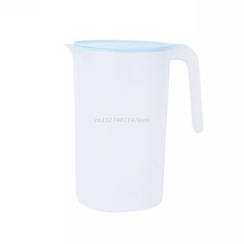 Water Pitcher Plastic Juice Pitcher With Lid - Dishwasher Safe BPA Free Durable Beverage Jug Home Kitchen Household