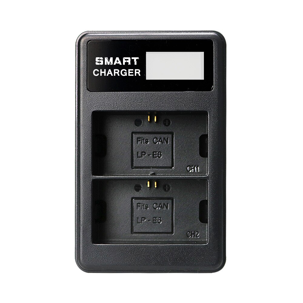 LP-E6 LP E6 LPE6 Batterij USB LCD Dual Charger Voor Canon Camera EOS 5D Mark II 2 III 3 6D 7D 60D 60Da 70D 80D DSLR EOS 5DS lp e6