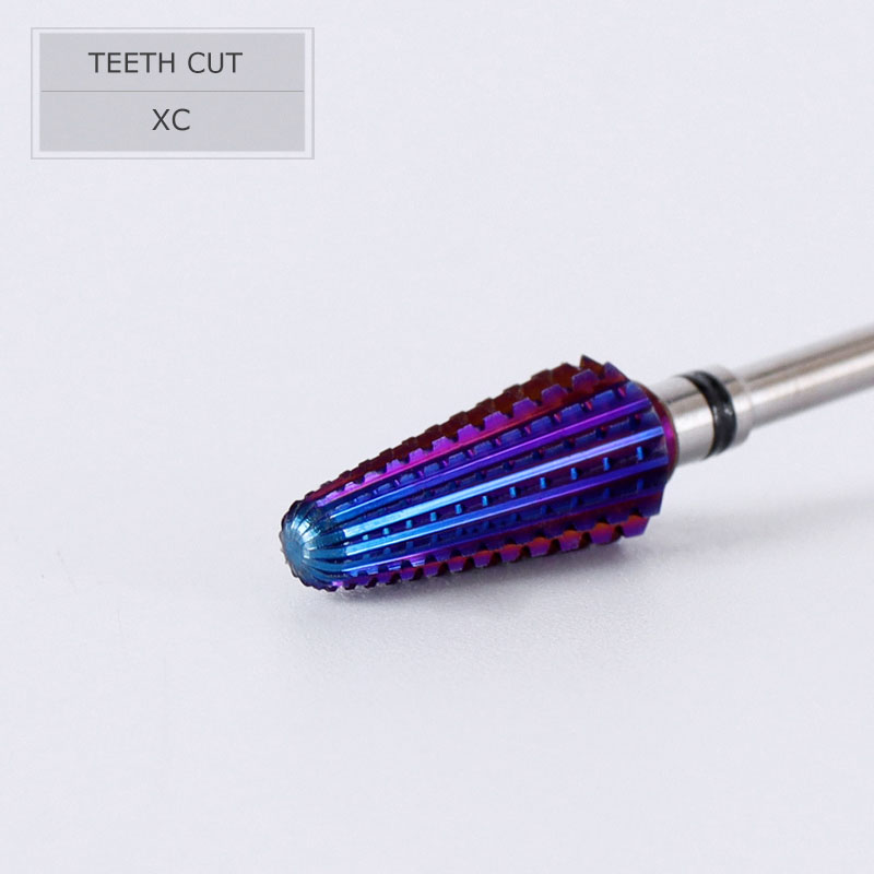 HYTOOS broca Tornado púrpura 3/32 brocas de carburo para uñas fresas para manicura quitar Gel accesorios de archivo eléctrico: Borgoña