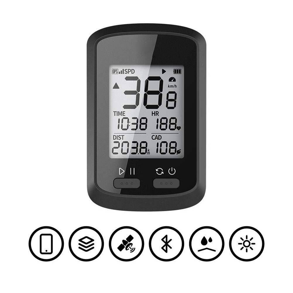 Bike Cycyling Computer GPS Computer Bicycle Bluetooth 5.0 Wireless Stopwatch IPX7 Cycling Bike Sensor Speedometer Computer