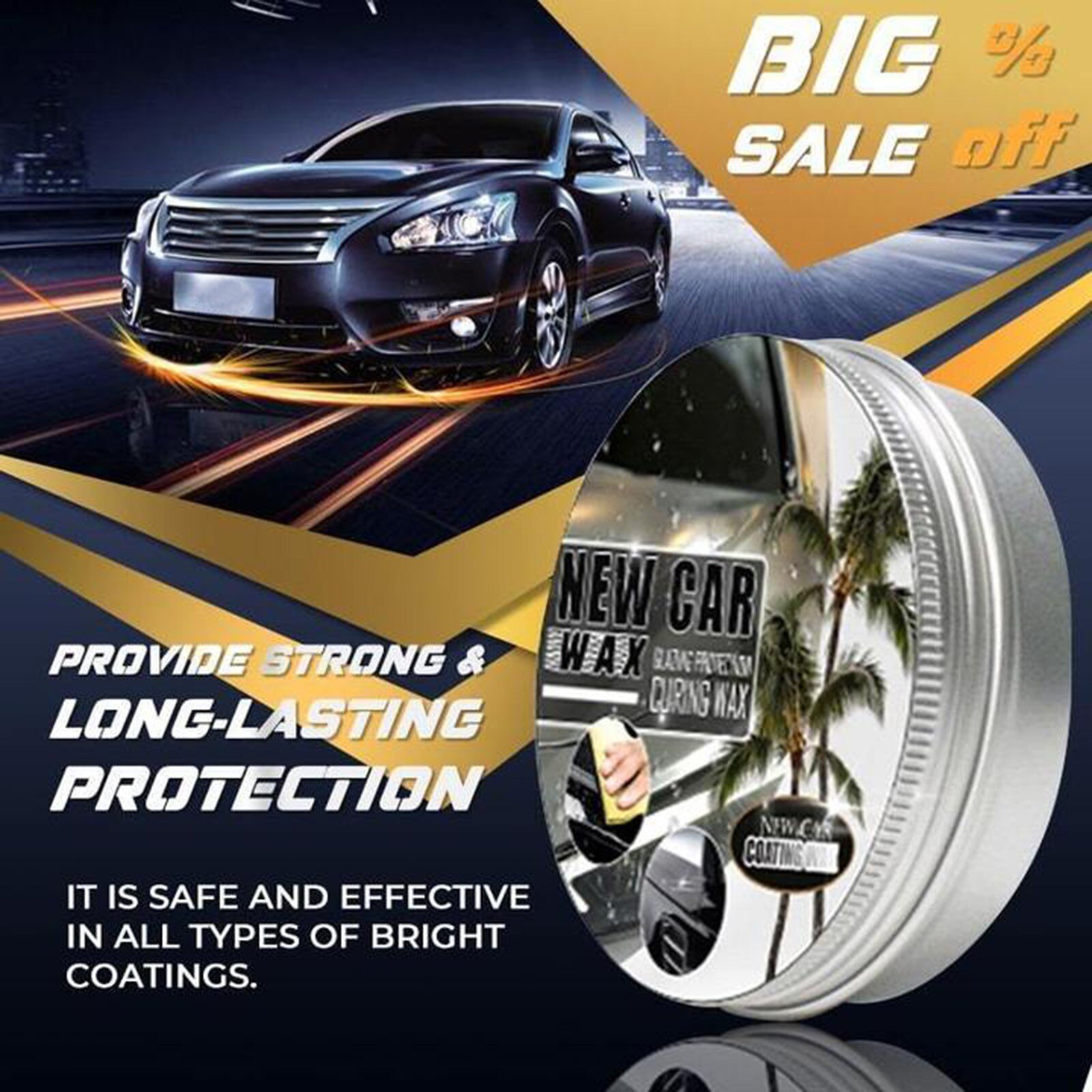 Pasta de cera para pulir coche, cera para pintura dura de cristal para coche, resistente al agua, agente de reparación de scra-tch, accesorios para coche #43