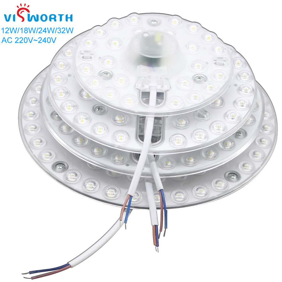 12W 18W 24W 32W LED Modul Dekoration SMD2835 AC 220V 240V LED Licht Mit draht Rund Lampe Beleuchtung Quelle Bequem