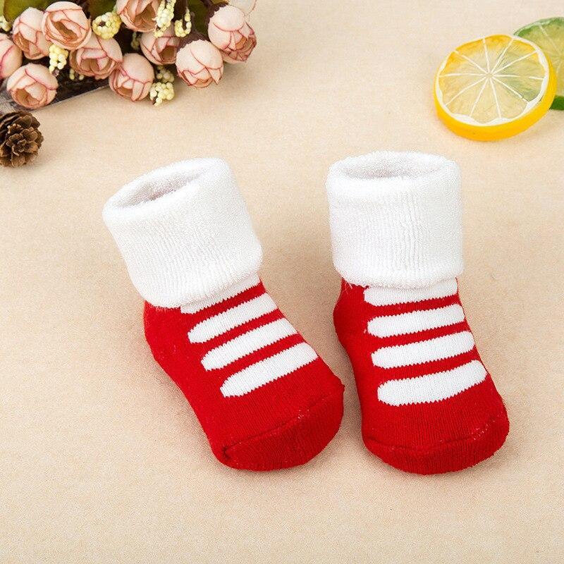 Baby Cotton Socks Warm Winter Autumn Newborn Girls Boys Kids Socks Infant Striped Slippers Children Thicken Sock Baby Stuff