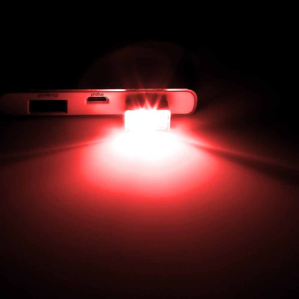 7 Kleuren Auto Mini Usb Licht Led Modeling Light Flexibele Neon Omgevingslicht Auto Sfeer Decoratieve Lamp Auto Interieur Licht: Red light